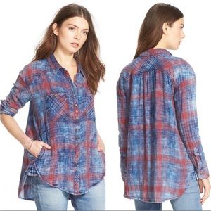 EUC Free People Flannel Top